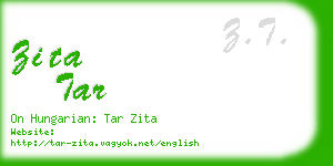 zita tar business card